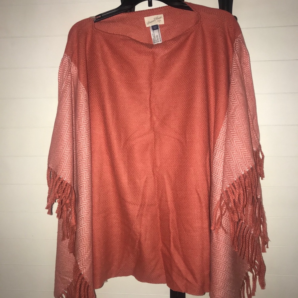 Multi color pink poncho